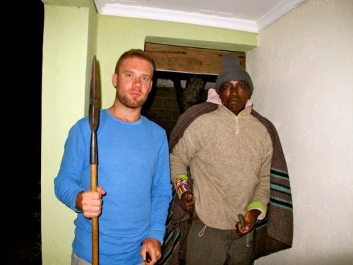 Luke with Maasai